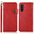 Funda de Cuero Cartera con Soporte Carcasa K03Z para Sony Xperia 10 III Lite Rojo