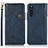 Funda de Cuero Cartera con Soporte Carcasa K03Z para Sony Xperia 10 III SO-52B Azul