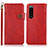 Funda de Cuero Cartera con Soporte Carcasa K03Z para Sony Xperia 5 III Rojo