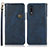 Funda de Cuero Cartera con Soporte Carcasa K03Z para Sony Xperia Ace II Azul