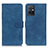 Funda de Cuero Cartera con Soporte Carcasa K03Z para Vivo T1 5G India Azul