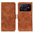 Funda de Cuero Cartera con Soporte Carcasa K03Z para Vivo X Note Marron