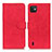 Funda de Cuero Cartera con Soporte Carcasa K03Z para Wiko Y82 Rojo