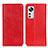 Funda de Cuero Cartera con Soporte Carcasa K03Z para Xiaomi Mi 12 5G Rojo