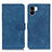 Funda de Cuero Cartera con Soporte Carcasa K03Z para Xiaomi Poco C51 Azul