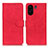 Funda de Cuero Cartera con Soporte Carcasa K03Z para Xiaomi Poco C65 Rojo