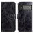 Funda de Cuero Cartera con Soporte Carcasa K04Z para Google Pixel 6 Pro 5G Negro