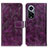 Funda de Cuero Cartera con Soporte Carcasa K04Z para Huawei Honor 50 5G Morado