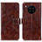 Funda de Cuero Cartera con Soporte Carcasa K04Z para Huawei Honor 50 Lite Marron