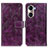 Funda de Cuero Cartera con Soporte Carcasa K04Z para Huawei Honor 60 5G Morado