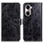 Funda de Cuero Cartera con Soporte Carcasa K04Z para Huawei Honor 60 5G Negro