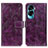 Funda de Cuero Cartera con Soporte Carcasa K04Z para Huawei Honor 90 Lite 5G Morado