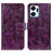 Funda de Cuero Cartera con Soporte Carcasa K04Z para Huawei Honor X7a Morado