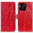 Funda de Cuero Cartera con Soporte Carcasa K04Z para Huawei Honor X8b Rojo