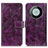 Funda de Cuero Cartera con Soporte Carcasa K04Z para Huawei Mate 60 Pro Morado