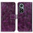 Funda de Cuero Cartera con Soporte Carcasa K04Z para Huawei Nova 9 Pro Morado