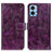 Funda de Cuero Cartera con Soporte Carcasa K04Z para Motorola Moto E22 Morado