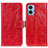 Funda de Cuero Cartera con Soporte Carcasa K04Z para Motorola Moto E22 Rojo