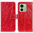 Funda de Cuero Cartera con Soporte Carcasa K04Z para Motorola Moto Edge (2023) 5G Rojo