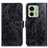 Funda de Cuero Cartera con Soporte Carcasa K04Z para Motorola Moto Edge 40 5G Negro