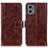 Funda de Cuero Cartera con Soporte Carcasa K04Z para Motorola Moto G 5G (2023) Marron