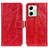 Funda de Cuero Cartera con Soporte Carcasa K04Z para Motorola Moto G54 5G Rojo