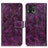 Funda de Cuero Cartera con Soporte Carcasa K04Z para Motorola Moto G72 Morado