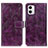 Funda de Cuero Cartera con Soporte Carcasa K04Z para Motorola Moto G73 5G Morado