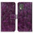 Funda de Cuero Cartera con Soporte Carcasa K04Z para Nokia C02 Morado