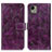 Funda de Cuero Cartera con Soporte Carcasa K04Z para Nokia C110 Morado