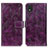 Funda de Cuero Cartera con Soporte Carcasa K04Z para Nokia C2 2nd Edition Morado