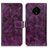 Funda de Cuero Cartera con Soporte Carcasa K04Z para Nokia C200 Morado