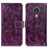 Funda de Cuero Cartera con Soporte Carcasa K04Z para Nokia C21 Morado