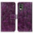 Funda de Cuero Cartera con Soporte Carcasa K04Z para Nokia C210 Morado