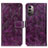 Funda de Cuero Cartera con Soporte Carcasa K04Z para Nokia G11 Morado