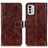 Funda de Cuero Cartera con Soporte Carcasa K04Z para Nokia G60 5G Marron