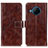 Funda de Cuero Cartera con Soporte Carcasa K04Z para Nokia X100 5G Marron