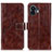 Funda de Cuero Cartera con Soporte Carcasa K04Z para Nothing Phone 2 Marron