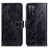 Funda de Cuero Cartera con Soporte Carcasa K04Z para Oppo A55 5G Negro