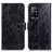 Funda de Cuero Cartera con Soporte Carcasa K04Z para Oppo F19 Pro+ Plus 5G Negro