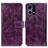 Funda de Cuero Cartera con Soporte Carcasa K04Z para Oppo F21 Pro 4G Morado