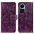 Funda de Cuero Cartera con Soporte Carcasa K04Z para Oppo Reno10 5G Morado