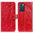 Funda de Cuero Cartera con Soporte Carcasa K04Z para Oppo Reno6 5G Rojo