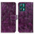 Funda de Cuero Cartera con Soporte Carcasa K04Z para Realme Q5 5G Morado