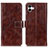 Funda de Cuero Cartera con Soporte Carcasa K04Z para Samsung Galaxy F04 Marron