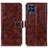 Funda de Cuero Cartera con Soporte Carcasa K04Z para Samsung Galaxy M53 5G Marron