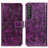 Funda de Cuero Cartera con Soporte Carcasa K04Z para Sony Xperia 1 III Morado