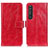 Funda de Cuero Cartera con Soporte Carcasa K04Z para Sony Xperia 1 III Rojo