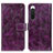 Funda de Cuero Cartera con Soporte Carcasa K04Z para Sony Xperia 10 IV SOG07 Morado