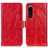 Funda de Cuero Cartera con Soporte Carcasa K04Z para Sony Xperia 5 III Rojo
